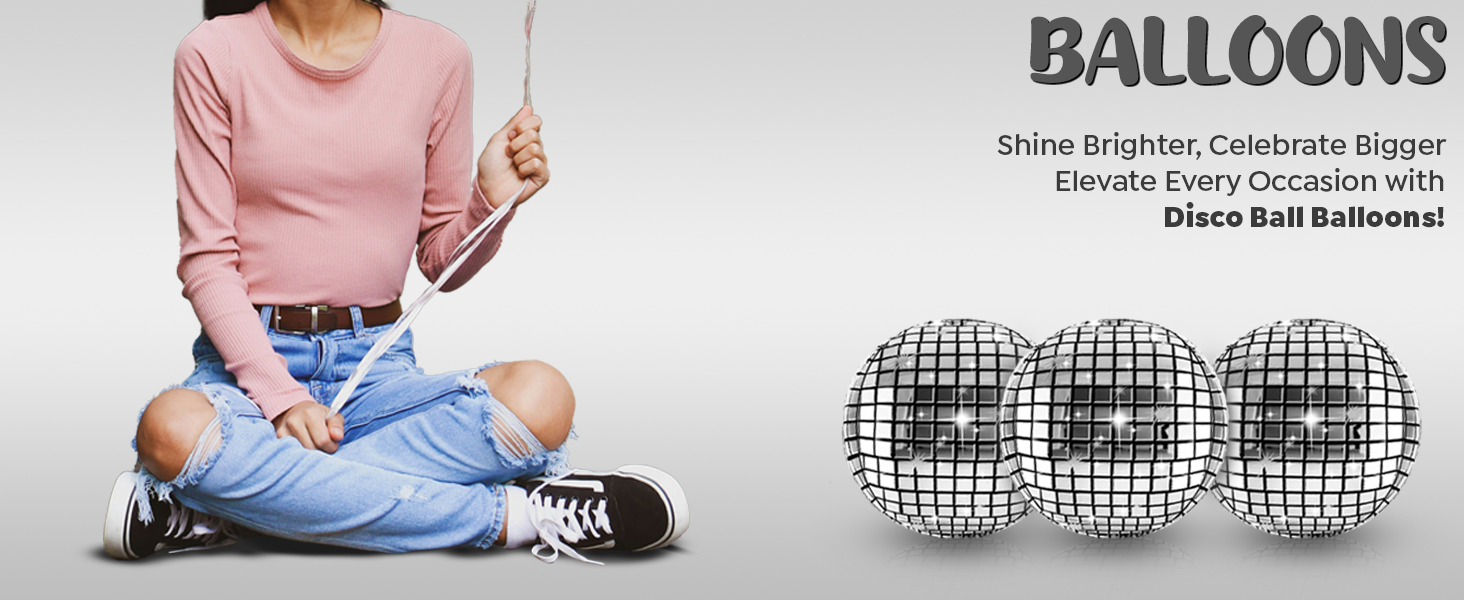 disco balloons, disco ball balloons, party decoration