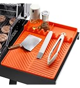 ZUZUAN Silicone Griddle Tool Mat for Blackstone Grill,Large Silicone Spatula Mat with Drip Pad,Gr...