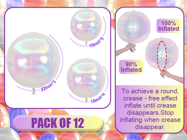 iridescent balloons
