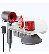 FLE Hair Dryer Holder Wall Mounted with Shelf - Hair Dryer Holder Rack Organizer Compatible for D...