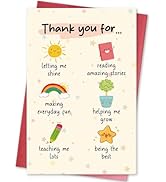 hvdler Sweet Thank You Card for Teacher, Teachers Appreciation Card from Students, Teacher's Day ...