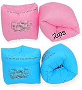 2 Pack Arm Floaties for Kids and Adults- Inflatable Floaties for Kids 6-12yrs, Blow up Water Wing...