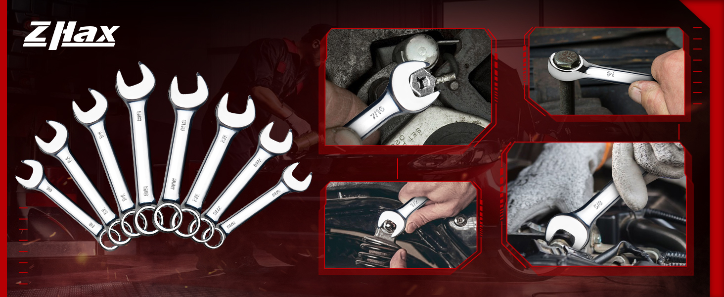 stubby combination wrench