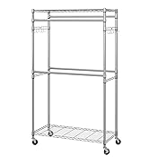 Simple Trending Portable Wardrobe Closet with 4 Adjustable Hanging Rods, Heavy Duty Clothes Cloth...