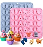 Starfa Lab Baby Shower Chocolate Molds - 2 Pack Silicone Candy Molds for Chocolate, Gummy, Cream ...