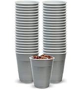 Hanna K. Signature 50 Count Plastic Cup, 18-Ounce, Silver