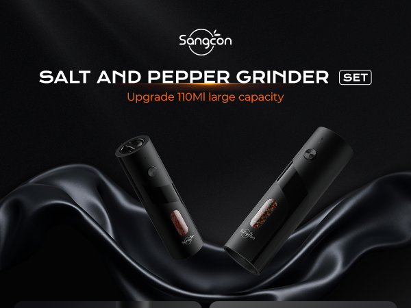 Electric Salt and Pepper Grinder Set Automatic Salt Pepper Grinder Mill