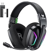 WESEARY Wireless Gaming Headset for PS5, PS4, PC, Laptop, Mac & Switch, Dual Low-Latency 2.4GHz U...