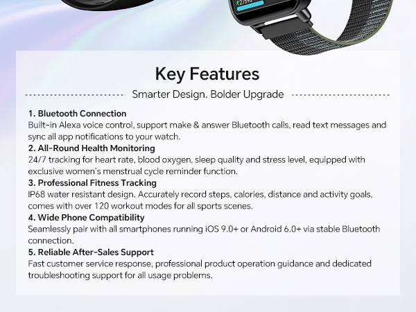 Quican Smart Watches for Women and Men