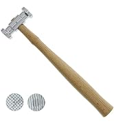 ToolTreaux Dimpled Texturizing Dual Face Jewelry Hammer Wooden Handle 10.25 Inch
