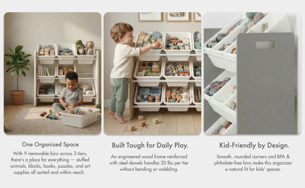 Humble Crew 9-bin toy organizer