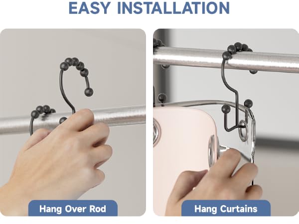 Matte Black Shower Hooks