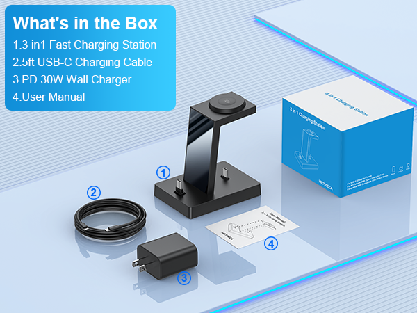 3 in one charger with usbc plug