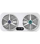 YOMTOVM Universal Dual Head Car Exhaust Fan, Car Cooling Fan Window Radiator with USB Wire for Ca...
