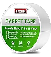 YYXLIFE Double Sided Carpet Tape for Hardwood Floors,Area Rugs Carpet Adhesive Removable Multi-Pu...