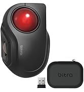 ELECOM brita Trackball Mouse, 2.4GHz Wireless, Finger Control, Small sizse, with Semi-Hard Case, ...