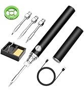Dmyond Cordless Soldering Iron Kit, USB Rechargeable Portable Cordless Soldering Iron, 3 Temperat...