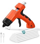 HHDQFTSLG Cordless Hot Glue Gun,20W Glue Gun with 30 Glue Sticks,90S Fast Preheating,2600mAh USB-...