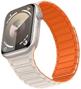 Suphart Magnetic Band Compatible with Apple Watch Band 42mm 41mm 40mm 38mm, Soft Silicone Replace...
