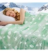 PFASDFW Cooling Blanket Throw Size (50"x70"), Double Sided Ice Cold Blanket for Hot Sleepers, Tra...