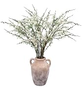 10PCS White Snow Willow Branches – 32'' Real Touch Artificial Flowers, Tall Branches for Vase, Ev...