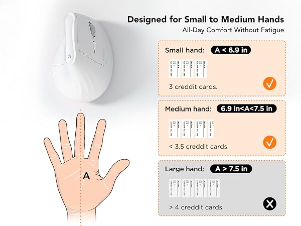 Ideal for small to medium hands