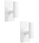 GWAAZXGZ Towel Hooks for Bathrooms – 2 Pack, Smooth White Finish, T-Shaped Stainless Steel Adhesi...