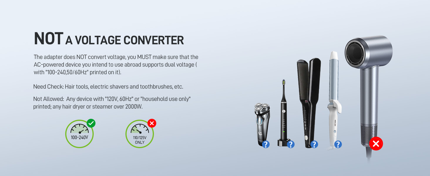 not a voltage converter