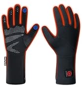 ThxToms Upgraded Heated Glove Liners for Women Men, Rechargeable Battery Electric Thin Heating Ha...