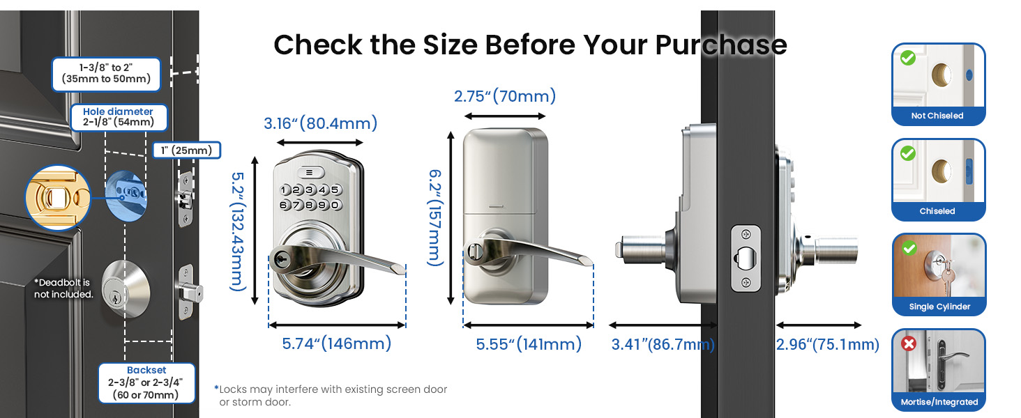electronic keypad door lock