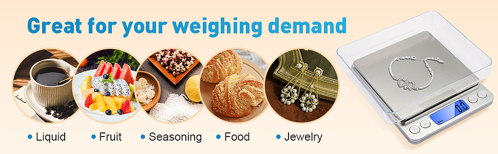 a picture of food that is being weighed.