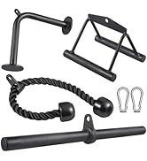 SERTT Workout Cable Machine Attachment for Home Gym, LAT Pulldown Attachments, Cable Accessories ...