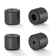 Aluminum Speaker Isolation Feet 1 Inch with Dual-Sided Silicone Pads, Black | 30*25mm PC Case Fee...