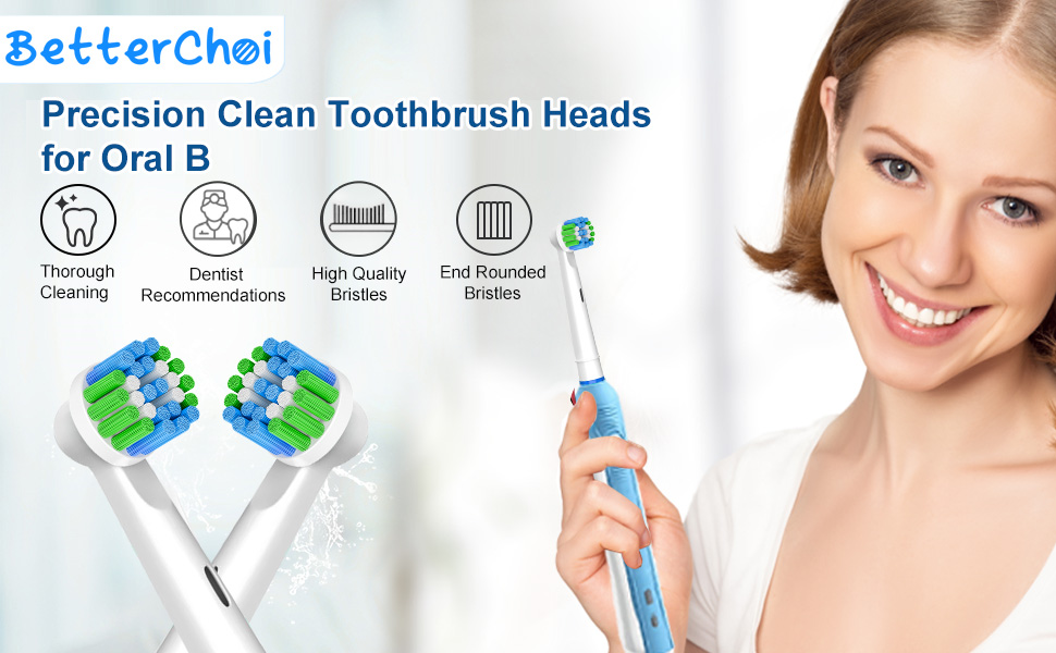 Precision Cleaning Electric Toothbrush Replacement Heads