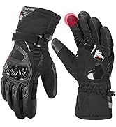 KEMIMOTO Winter Motorcycle Gloves - Rainproof Riding Gloves with Touchscreen for Men - Warm Glove...