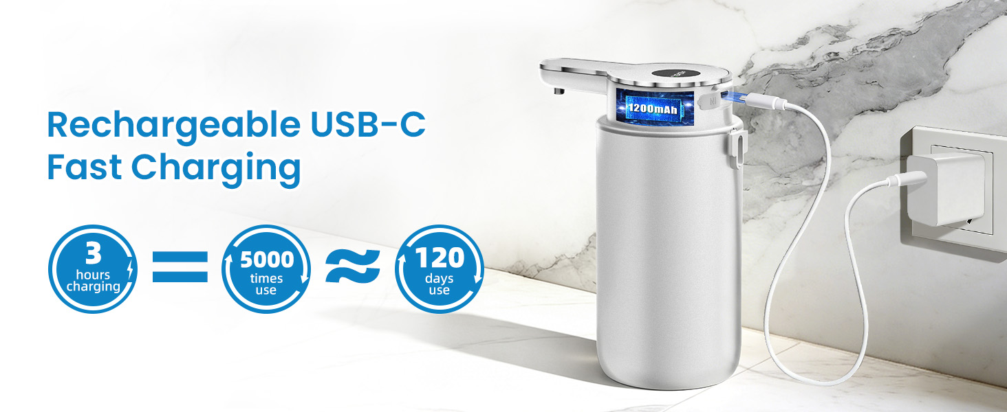 Rechargeable automatic soap dispenser