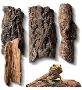 4pcs Reptile Bark Decor Wood,Natural Cork Bark, Bark Cork Hides Water Bark Flats Decor,Reptile Ba...
