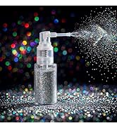 MEICOLY Silver Hair and Body Glitter Spray,25g/0.88OZ,Shinny Sparkle Glitter Spray for Clothes,Lo...