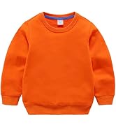 AIWUHE Baby Boys Girls Solid Pullovers Sweatshirt Long Sleeve T-Shirt Children's Cotton Crewneck ...
