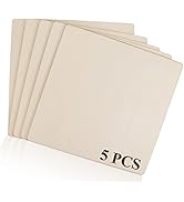 FSWCCK Unfinished Blank Square Wood Pieces, 5 Pack 6mm 1/4" x 12" x 12" Craft Wood, Plywood Board...