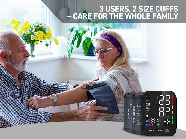 3 USERS, 2 SIZE CUFFS