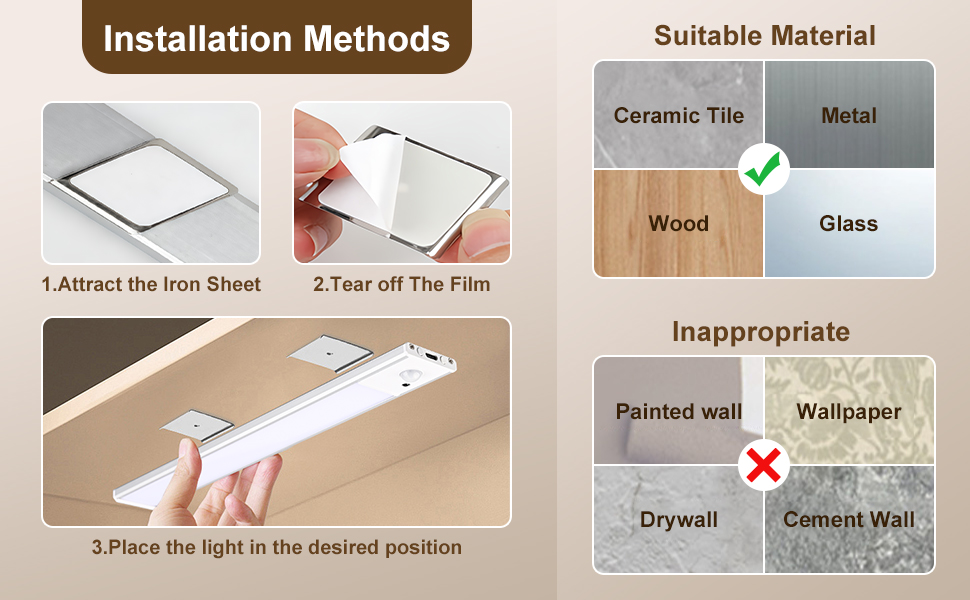 How to install and which materials are suitable for installation