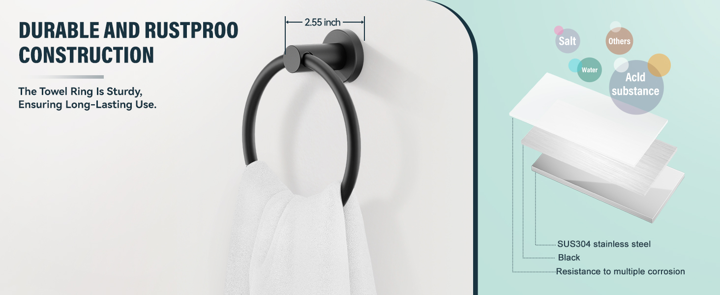 matte black towel ring
