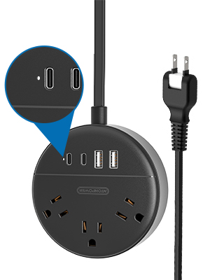 2 prong power strip small two prong outlet strip extension cord 10ft 9.8ft usb charging station