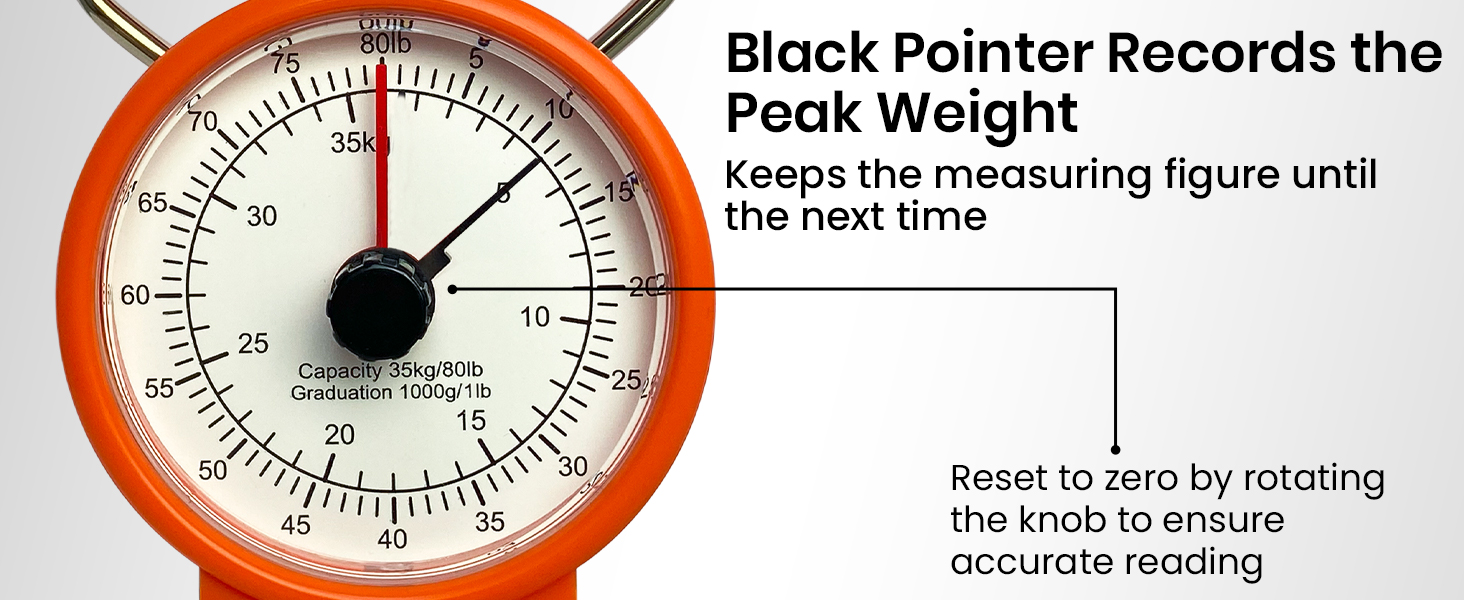 Black Pointer Records the Peak Weight 80lbs Maximum Bearing Capacity Portable Equipment Accessory