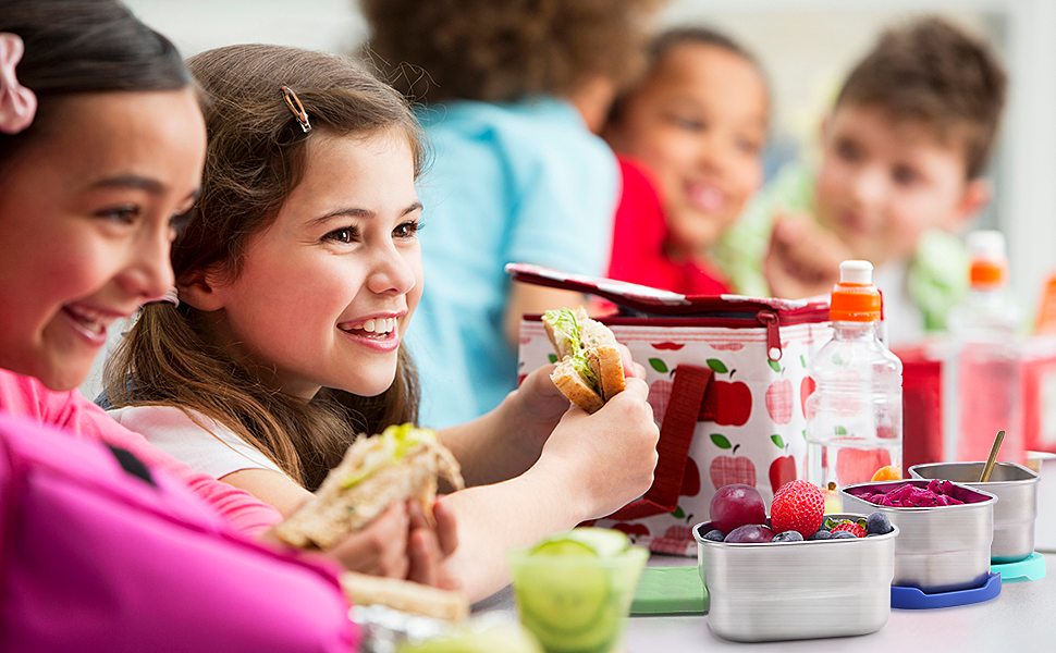 stainless steel containers with lids bpa free food grade kids lunch box container snack containers