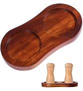 beinkmake Pepper Grinder Holder Salt and Pepper Mill Tray Inner Dia 2.28 Inch Acacia Wood Mill Re...