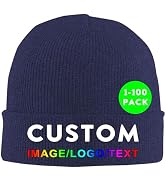 Custom Beanies Hats Men Winter Knitted Hat for Women Personalized Beanie Knit Cap Cuffed Design Y...