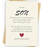 To My Son, Birthday Card for Son, Son Birthday Card, Birthday Card Son, Birthday Card Son, Happy ...