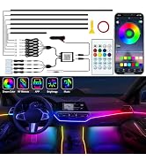 Jushope Interior Car LED Strip Lights, Acrylic LED Lights for Car with Dynamic Dreamcolor Chasing...